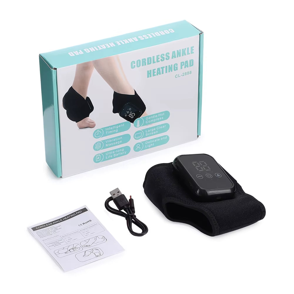Electric Ankle Heating Wrap with Adjustable Strap