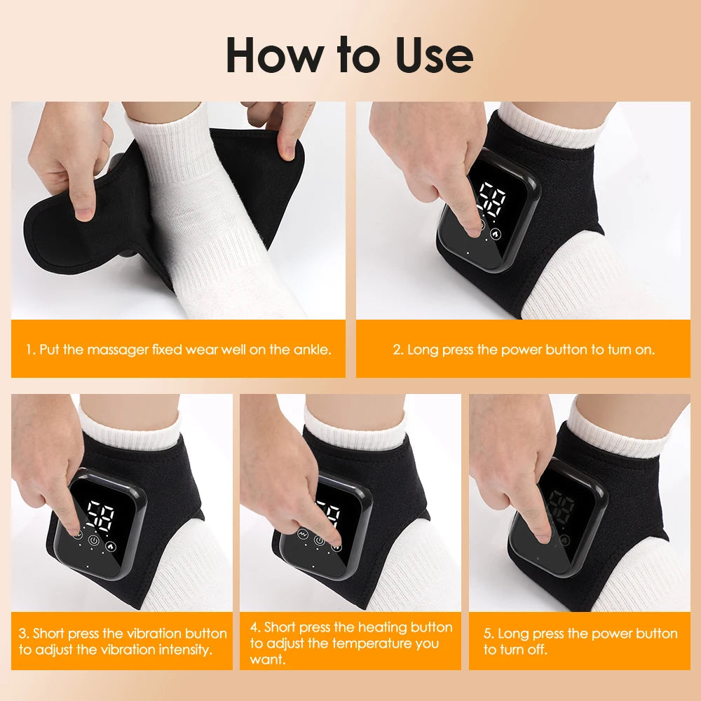 Electric Ankle Heating Wrap with Adjustable Strap