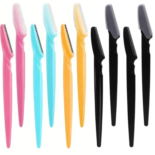 Stainless Steel Eyebrow and Face Razor Set for Versatile Hair Removal