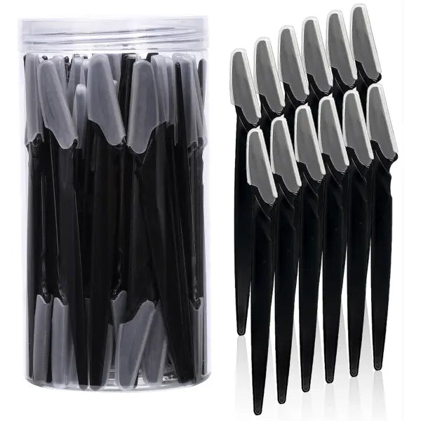 Stainless Steel Eyebrow and Face Razor Set for Versatile Hair Removal