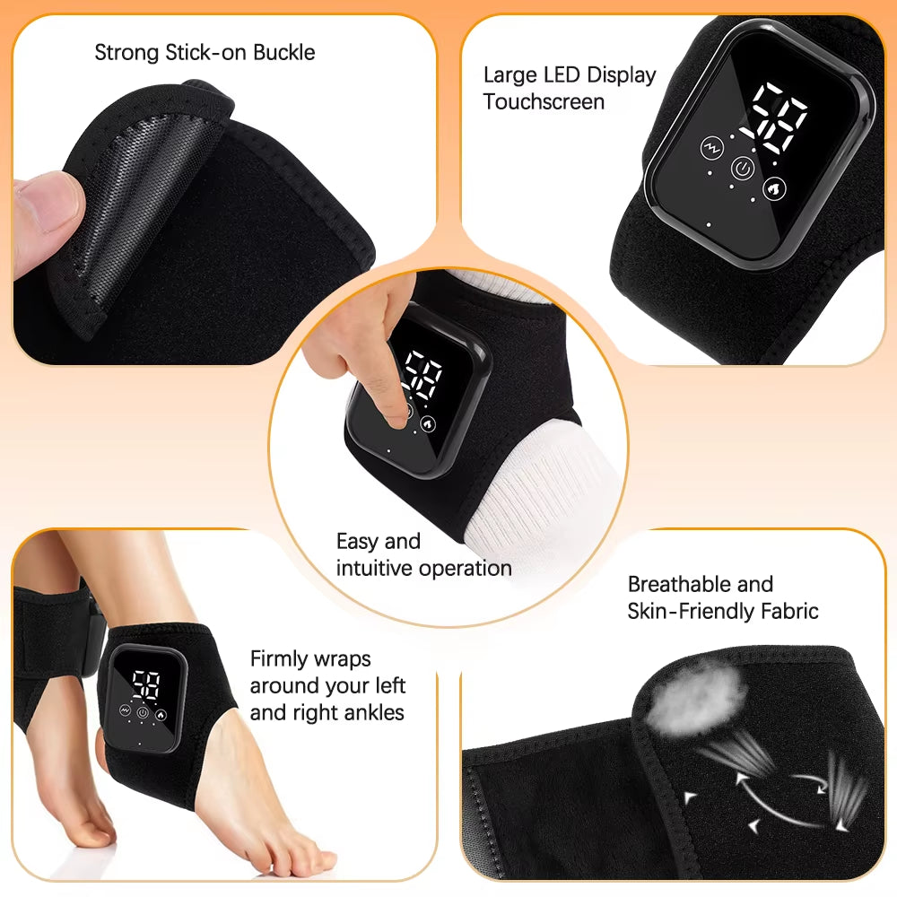 Electric Ankle Heating Wrap with Adjustable Strap