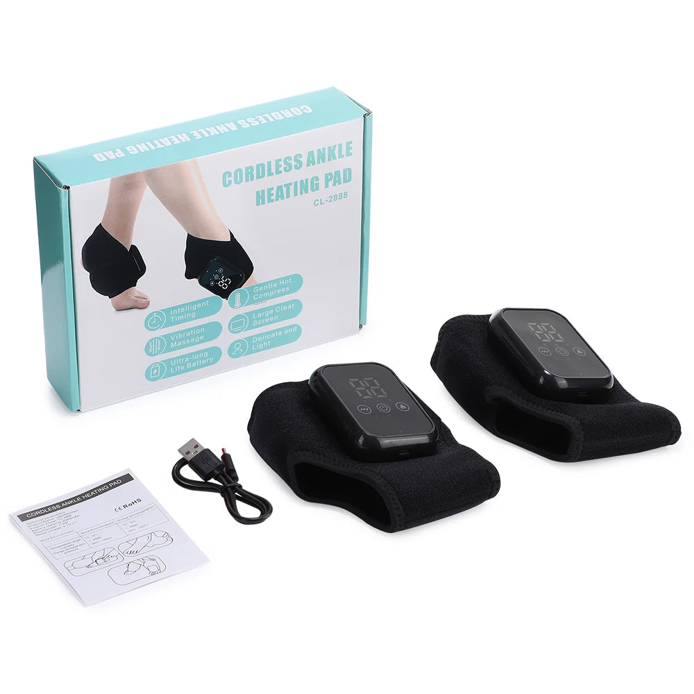 Electric Ankle Heating Wrap with Adjustable Strap