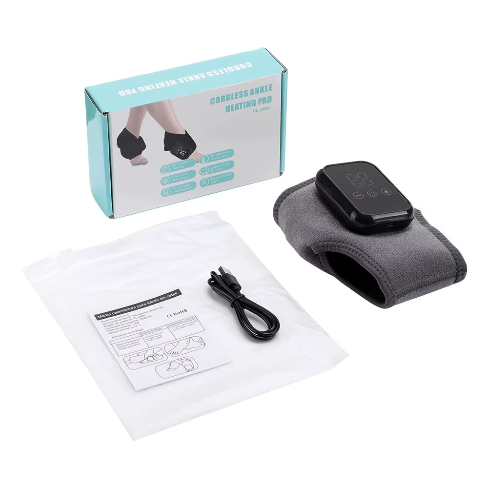 Electric Ankle Heating Wrap with Adjustable Strap