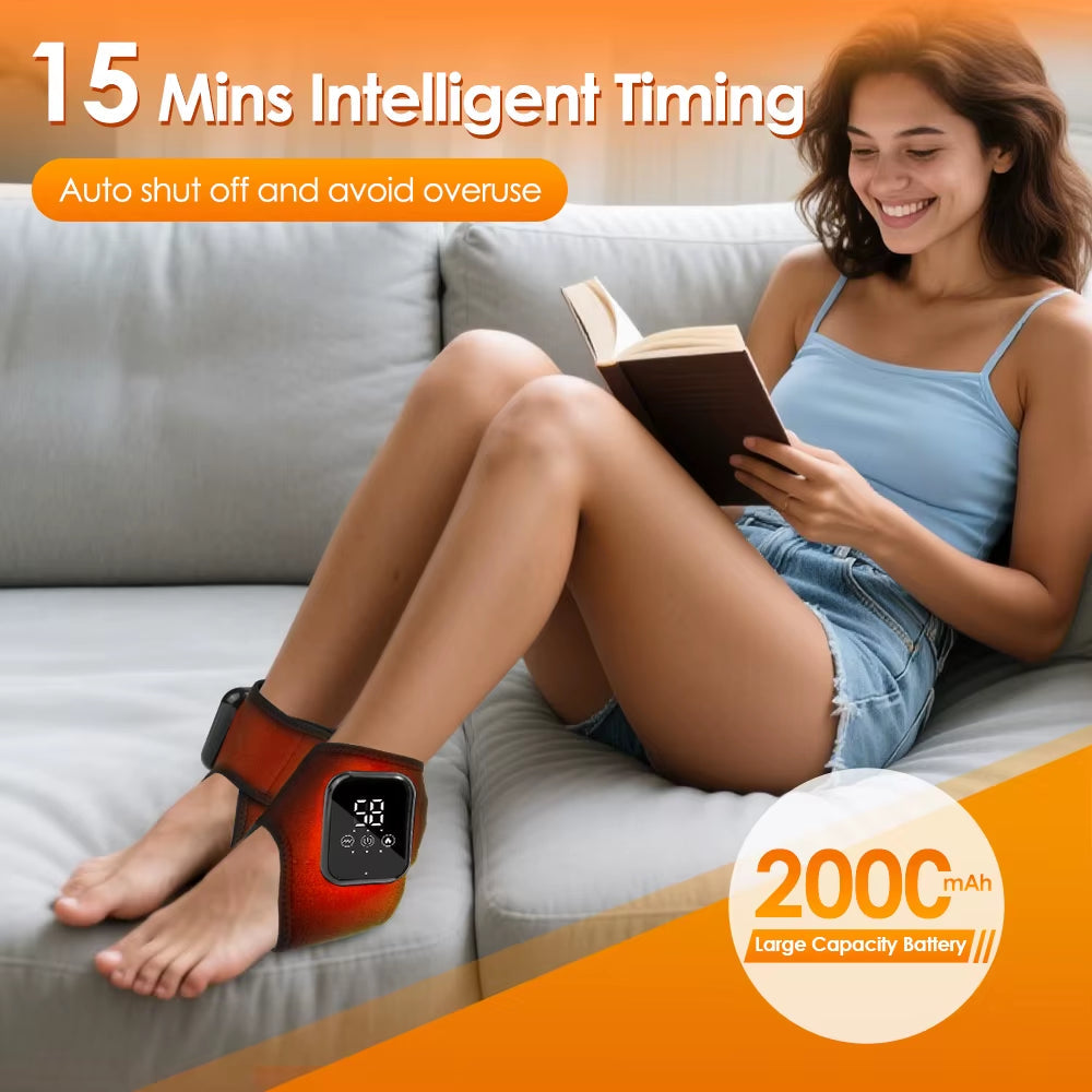 Electric Ankle Heating Wrap with Adjustable Strap